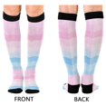thumbnail image 4 of FORMRS Womens Knee High Socks Casual Long Thick Travel Daily Wear, 2 Pairs, Light Pink Stripes, 4 of 6
