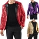 thumbnail image 5 of Traje de actuación con lentejuelas doradas para hombre, presentador de discoteca, chaqueta de estudio, 5 of 6