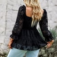 thumbnail image 4 of Consejo para mujeres, camisa para mujer, camisa con mangas abullonadas cuadradas, camisa con cuello cuadrado, artesanía superior, 4 of 6
