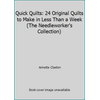 Quick Quilts: 24 Original Quilts to Make in Less Than a Week (The Needleworker's Collection) [Hardcover - Used]