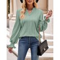 thumbnail image 5 of Alsol Lamesa Blouses for Women Long Sleeve V Neck Tunic Tops Casual Fall Shirts, 5 of 6