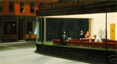 EDWARD HOPPER POSTER Famous Nighthawks Art Print