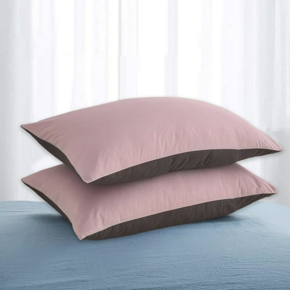 SPOORYYO Set Of 2 Standard Pillow Shams 48x74cm/18.9x29.13in, Cotton Soft Breathable Pillow Covers with Envelope Closure, Multicolor for Bedroom/Living Room/Sofa (Pillows Not Included)