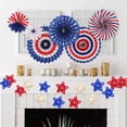thumbnail image 3 of Janrevotw Rattan Decorative Holiday Arrangement Hanging 4th Of July Star Shaped Rattan Ball Decoration, Red, White And Blue Decorative Hanging Wicker Balls For Patriotic Independence Day Home Decor Va, 3 of 7