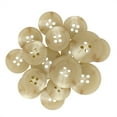 thumbnail image 4 of ButtonMode Regular Suit Buttons 16pc Set includes 4 Buttons measuring 20mm (3/4 Inch) for Jacket Front, 12 Buttons measuring 15mm (9/16 Inch) for Jacket Sleeves and Pants, Beige Khaki, 16-Buttons, 4 of 5
