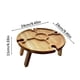 thumbnail image 3 of Mesa Plegable de Madera con Botellero, Mesa de Comedor Portátil para Exteriores para Quesos, Frutas y Aperitivos, Tamaño Compacto de 24 X 24 X 11 Cm., 3 of 7