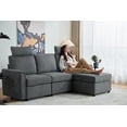 thumbnail image 6 of LINSY HOME 2 Pieces Sofa Headrest for RUBIK I Modular Sectional Couches and Sofas, Dark Gray, 6 of 7