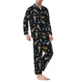 thumbnail image 2 of KLL Space Rockets Sleepwear Mens Flannel Pajamas,Long Cotton Pj Set, 2 of 7