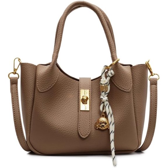 MMYGU Bucket Bags for Women Crossbody Top Handle Bag Elegant Handbag Tote Purse Faux Leather Shoulder Bag with Zipper