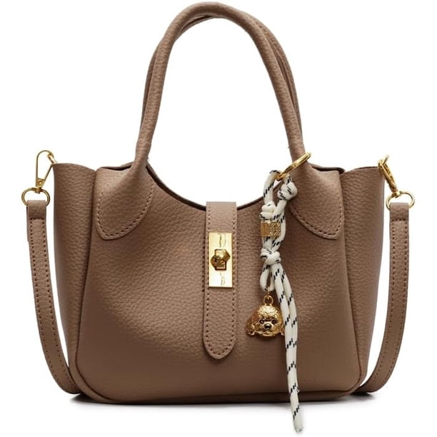LHSHIDU Bucket Bags for Women Crossbody Top Handle Bag Elegant Handbag Tote Purse Faux Leather Shoulder Bag with Zipper