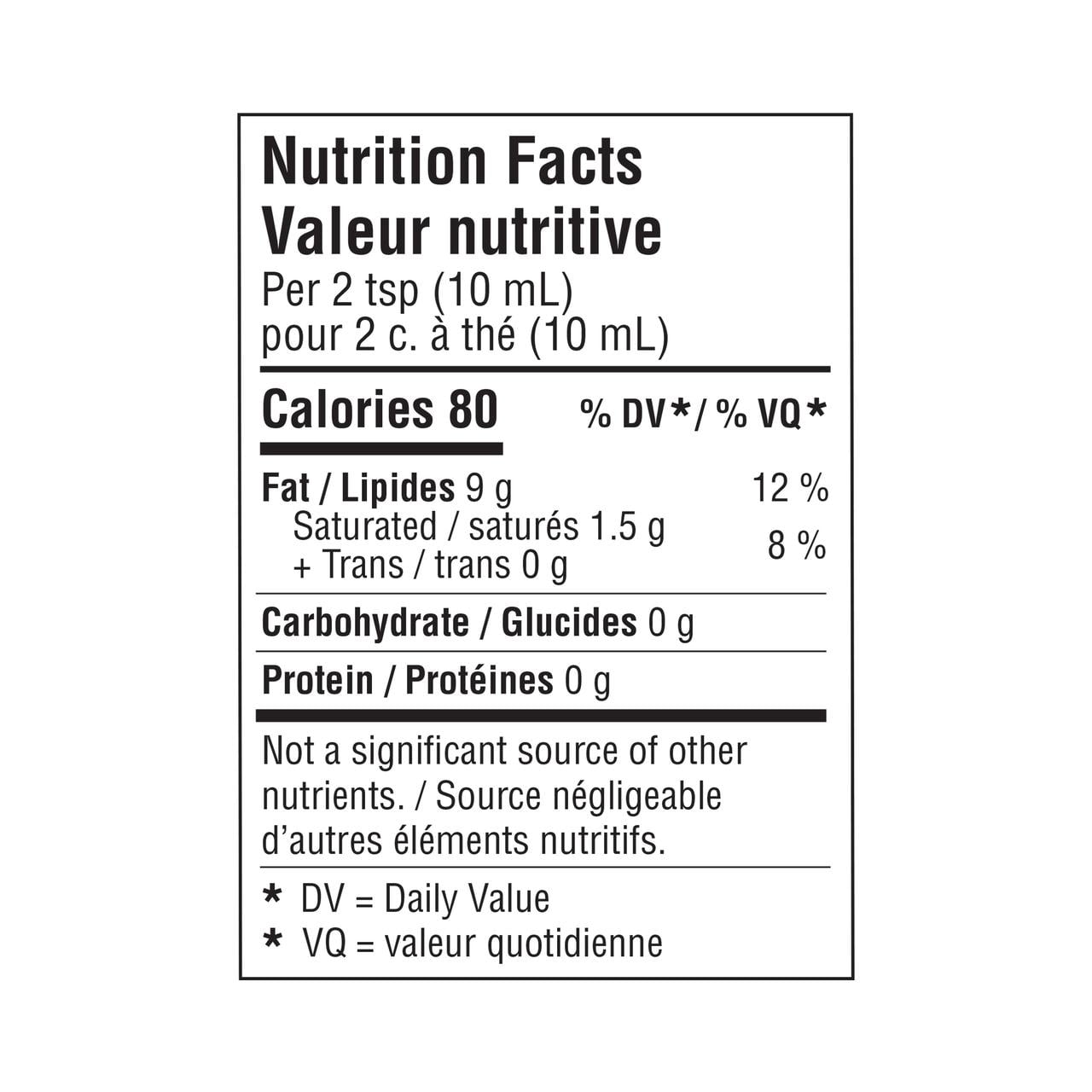 Huile de sésame pure Great Value