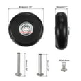 thumbnail image 2 of Uxcell Replacement Luggage Wheels 54x18mm Suitcase Wheel Repair Kits 2 PU Bearing Wheels for Trolley Bag, Inline Skate, 2 of 5
