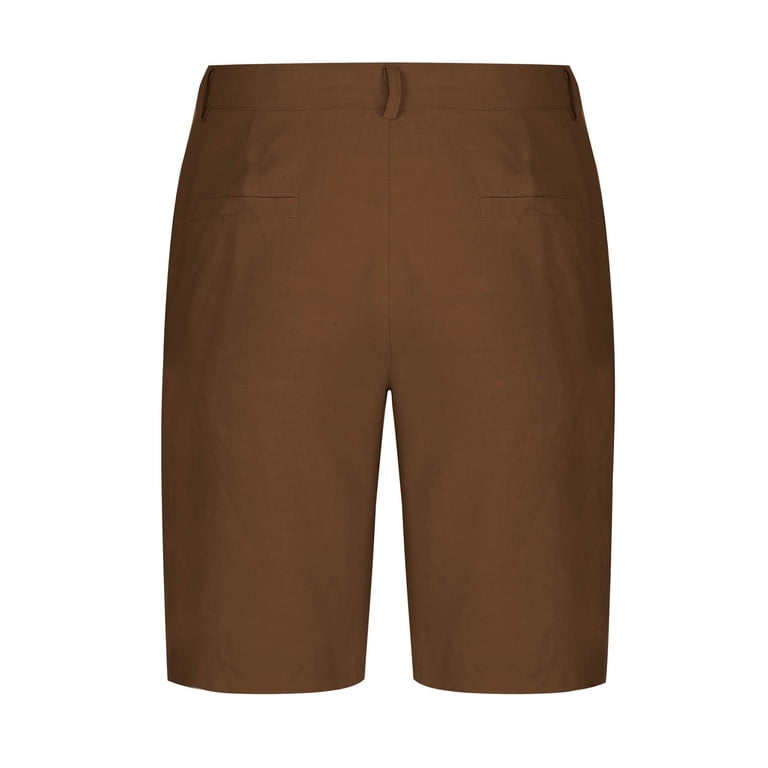 mens brown dress shorts Men's Summer Linen Beach Shorts with Pockets Solid Color Loose Casual Bermuda Shorts Button Zipper Short Pants Cotton Jogger Sweat Shorts Men XXL Crafted from a durable