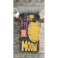 thumbnail image 3 of Ambesonne I Love You Quilted Bedspread Set 2 Pcs, Love Wish, Twin Size, Dark Petrol Blue Yellow, 3 of 3