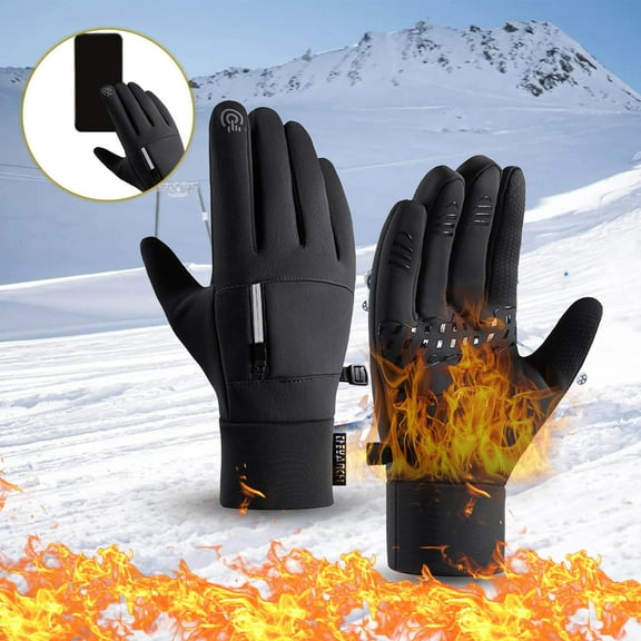 LSLJS Winter Gloves Thickened Windproof Velvet Gloves Touchscreen Waterproof Winter Gloves Women & Men for Running Cycling Biking Hiking Driving Daily Work