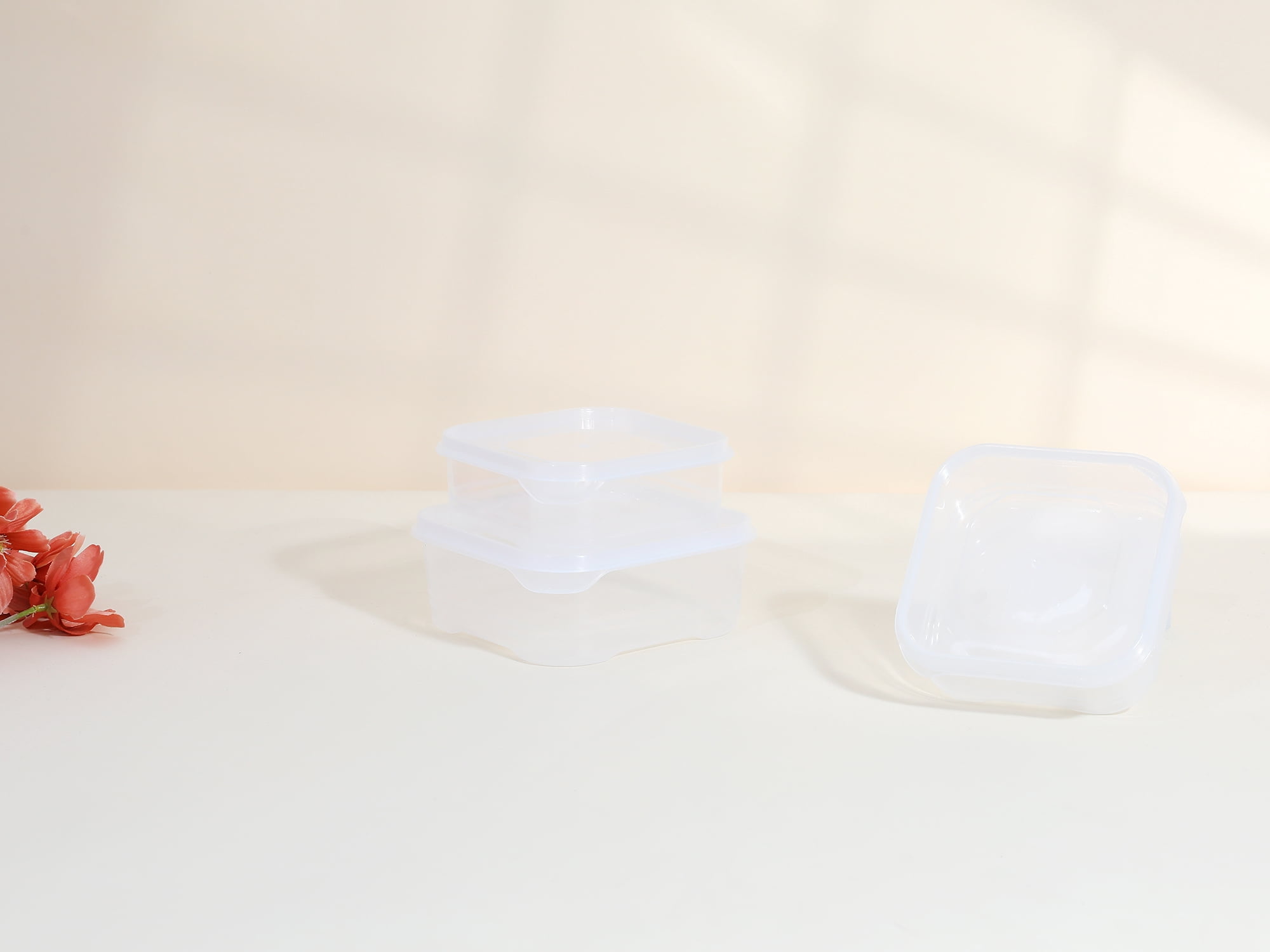 Unique Bargains 12 Pack Plastic Food Storage Containers Meal Prep Food Containers 12 oz Transparent