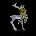 thumbnail image 3 of Ornativity Ornements de Renne de Noël Acrylique - Statues de Figurines de Cerf de Fête Claire avec Gui Vert et Baies Rouges Décorations de Table Pièce Maîtresse - Pack de 2, 3 of 4