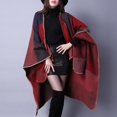 thumbnail image 4 of Ponchos A Cuadros Cálidos De Invierno A La Moda Para Mujer, Chales De Gran Tamaño, Chales, Bufanda Acolchada De Simulación De Cachemira Kearding AP007115-01, 4 of 4