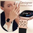 thumbnail image 2 of Wearlizer Magnetic Stretchy Band Compatible with Versa 4/3/Sense 2/Sense, Celtic Knot Elastic Nylon Watch Strap for Women Men, Dressy Soft Fabric Wristband with Magnetic Clasp, 2 of 7