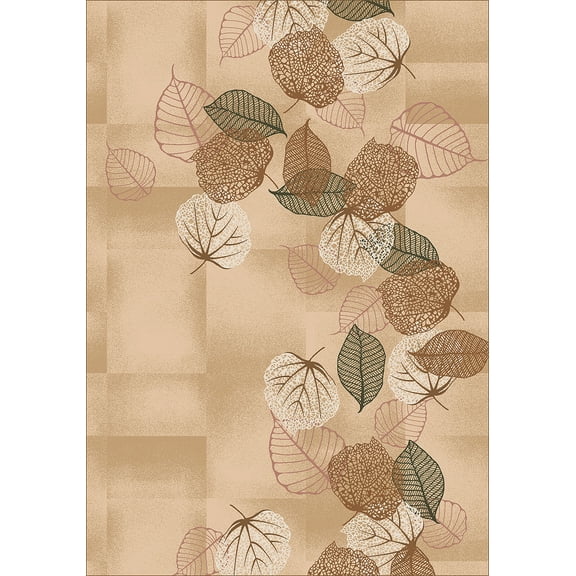 Milliken Top 30 Area Rug Dancing Leaves Light Topaz Falling Leaves 3' 10" x 5' 4" Rectangle