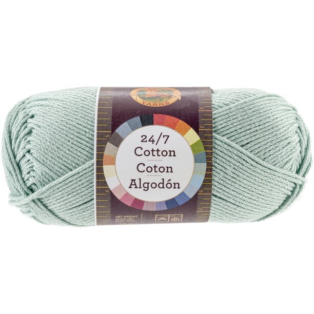 Lion Brand Mint Green Cotton Knitting Yarn, 186 yards long Walmart