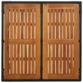 thumbnail image 3 of vidaXL Garden Table with Wooden Top Black 90x90x75 cm Poly Rattan, 3 of 4