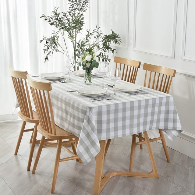 Mantel maxmill rectangular a cuadros, 132 x 178 cm, impermeable