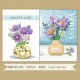 thumbnail image 4 of HI-REEKE Flower Mini Building Block Set Violets Flower Bouquet Bonsai Plastic Kit Gift Multicolor, 4 of 7