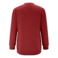thumbnail image 4 of MSJUHEG Hauts pour Femmes Chandail en Molleton Surdimensionné pour Femmes Col Rond Chandail en Molleton Couleur Unie Manches Longues Pull Décontracté Mignon Léger Ample Chandail en Molleton pour Femmes Rouge TG, 4 of 8