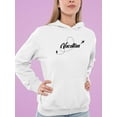 thumbnail image 2 of Vacation Mode Airplane Line Hoodie Women -Image by Shutterstock, Female 5X-Large, 2 of 4