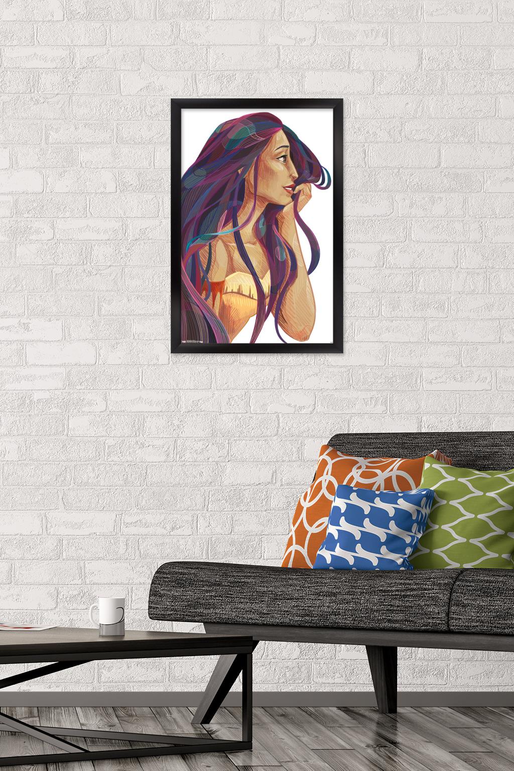 Disney Pocahontas - Stylized Wall Poster, 14.725" x 22.375" Framed