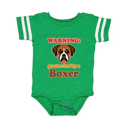 

Inktastic Protected by a Boxer Dog Gift Baby Boy or Baby Girl Bodysuit