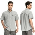 thumbnail image 6 of Men's Short Sleeve Fishing Shirts Sun Protection UV Hiking Cooling Quick Dry Shirts for Summer Beach Casual Tops, 6 of 10