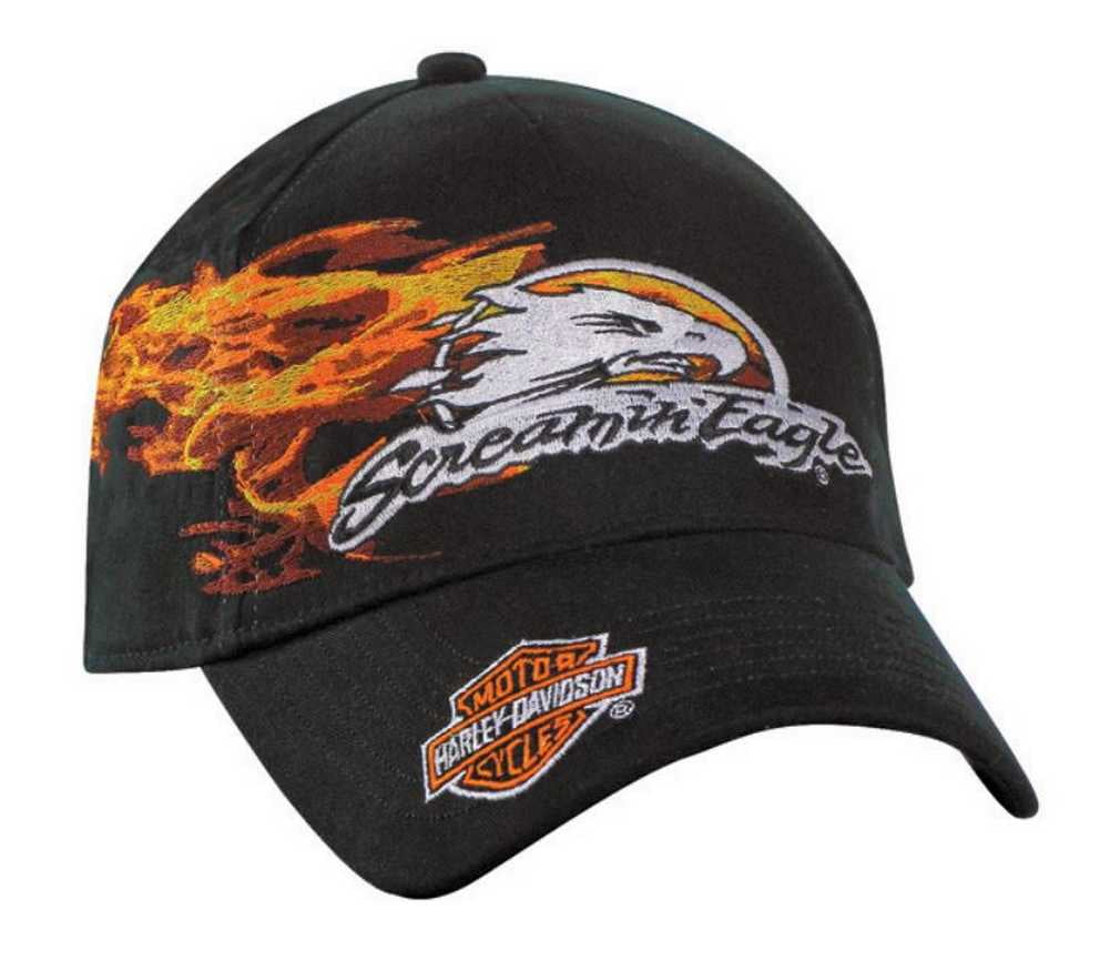 HarleyDavidson Men's Screamin' Eagle Flames Stretch Fit Baseball Cap