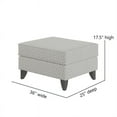 thumbnail image 3 of Southern Home Furnishings Polypropylene Style Metal Accent Chair Ottoman in Gray, 3 of 4