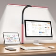 thumbnail image 1 of LED Desk Lamp for Home Office, Eye-Caring Desk Light with Clamp, 24W Double Head Architect Task Lamp Stepless Dimming, Flexible Gooseneck Bright Table Lamp for Study Reading Workbench Drafting, 1 of 8