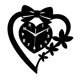 thumbnail image 3 of Elegante y silencioso reloj de pared en forma de corazón fabricado en acrílico, ideal para el salón. Negro, 3 of 9