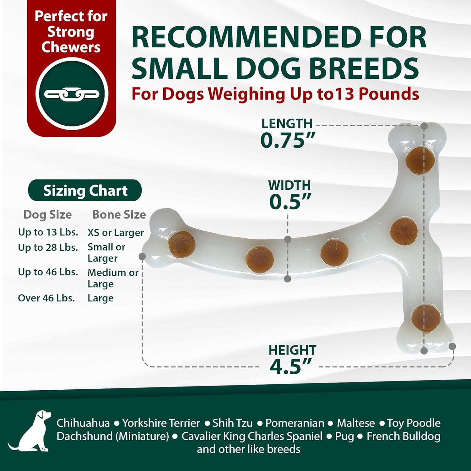 Sporn Durable T-bone Marrow Os À Mâcher Pour Chiens Agressifs, Jouets À Mâcher Au Goût De Viande Séchée Pour Petits Chiens, Fabriqués En Nylon Résistant, Sans Gluten, Non Toxique Pour petits chiens