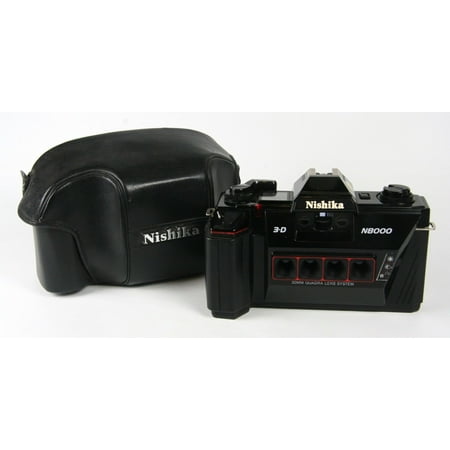 Image of Nishika N8000 3D Stereo Camera - w/ Original Case - Animated gif - tested/functioning