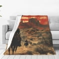 thumbnail image 1 of Balery 1860s Style American Cowboy Manta de Felpa Suave y Acogedora – Cobija de Franela Aterciopelada para Cama, Lavable y Cálida para Sofá, Mascotas, Transpirable-40"x30", 1 of 7
