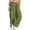 Dark Green, variant on Women's Linen Blend Pants, Casual Solid Color Straight Leg Trousers with Elastic Waist and Pockets, Loose Fit Wide Leg Maxi Pants for Daily Wear Navy XXL