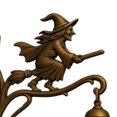 thumbnail image 3 of Witch Themed Entryway Door Chimes Handmade Wall Hanging With Metal Bells, 3 of 8