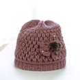 thumbnail image 4 of Winter Hats for Women Floral Knitted Beanie Hats Warm Ladies Caps and Hats Middle Aged and Old Women Head Wear Knitted Hat for Winter Outdoor, 4 of 7