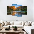 thumbnail image 3 of Elephant Stock Dream Lake Landscape Wall Art - Horizontal Multi Panel Canvas - Living Room Wall Decor - Nature Multi Panel - Blue And Orange Decor - 75" x 48", 3 of 8