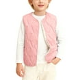 thumbnail image 4 of XEGLSBU Girls Winter Coats Size 7/8 Overnight Girls Warm Winter Vest Padded Quilted Sleeveless Jacket Outerwear Cozy Thermal for Cold Weather Kids Lightweight Comfort Casual Wear Red Size 4-5 Years, 4 of 6