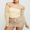 thumbnail image 4 of Long Sleeve Off-shoulder Backless Tops for Women  Solid Slim Fit, 4 of 9