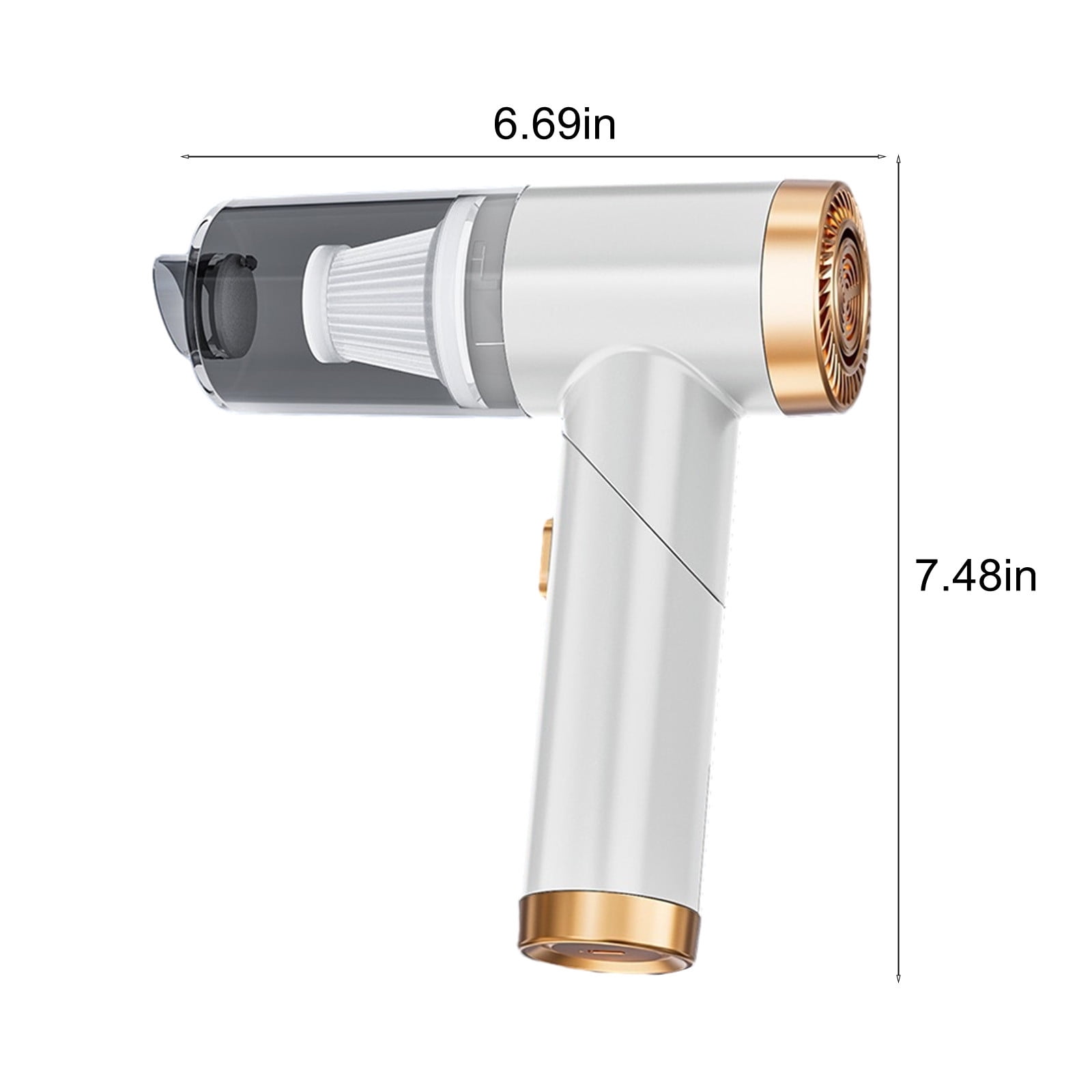 HBBKVI Handheld Vacuum Cordless, Handheld Car Vacuum Cleaner, Powerful Suction Small Car Vacuum Cleaner, Foldable Dusts Buster with Filter Portable Vacuum Cleaner