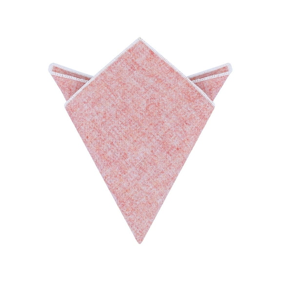 INSPIRE CHIC Men's Handkerchiefs Tweed Pocket Squares with Embroidered Edge Pink