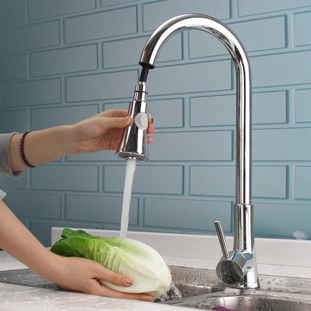Ktaxon Commercial Stainless Steel Single Handle Pull Down Sprayer