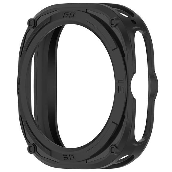 Shockproof TPU Watch Bumper Case for Samsung Galaxy Watch 7 Ultra 47mm, Anti-Scratch Full Coverage Protective Cover with Air Cushion Technology (Black)
